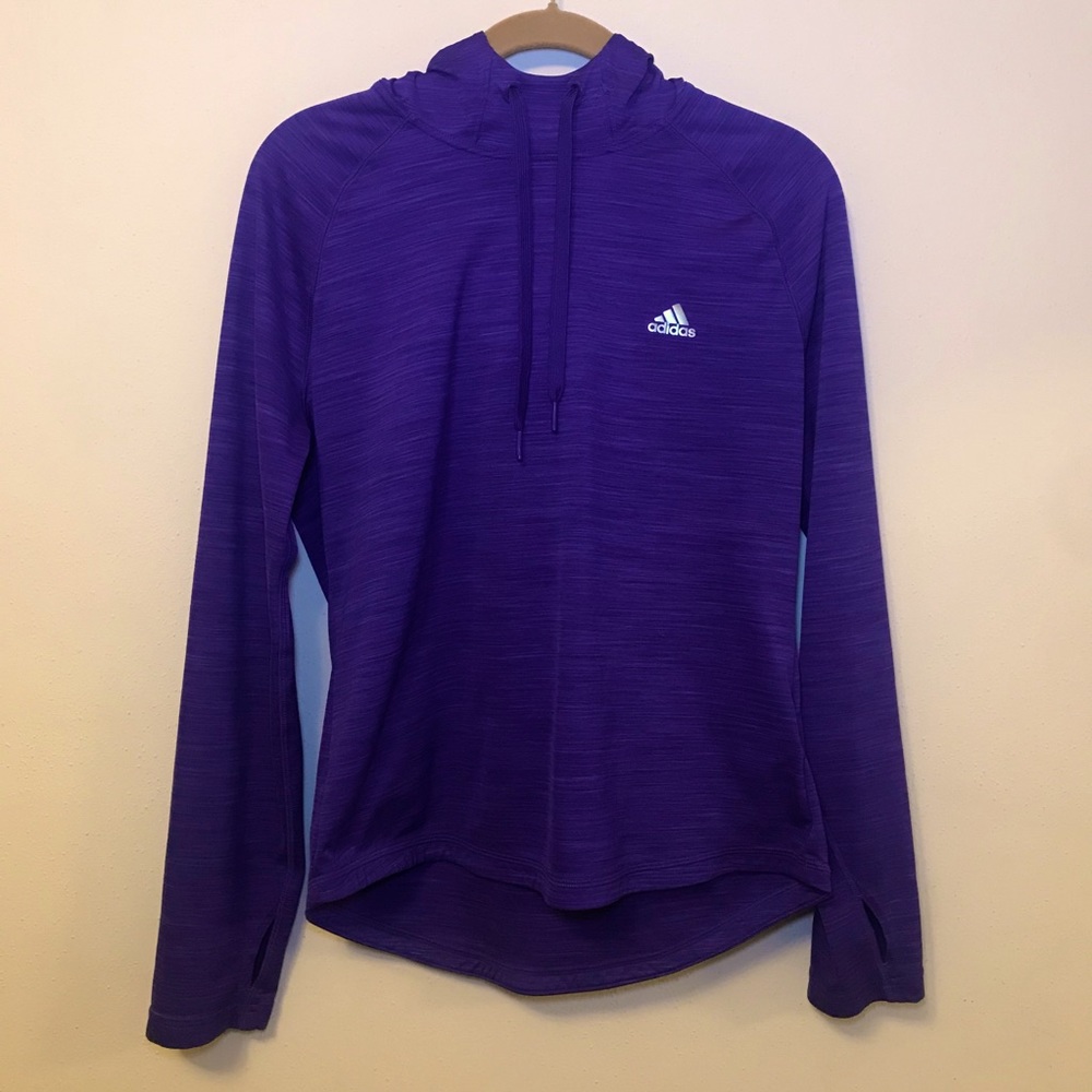 Adidas purple workout pullover